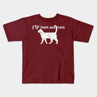 I love math and cats Kids T-Shirt